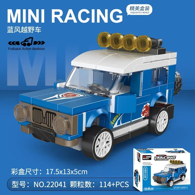 Racing Car & Vehicle Building Blocks – Pull Back Models