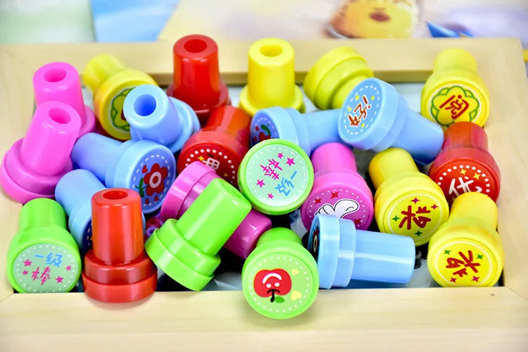 Self Ink Stamps 10PCS Smiley Face Stamp Set for Scrapbooking