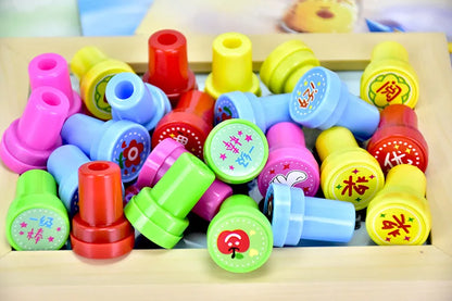 Self Ink Stamps 10PCS Smiley Face Stamp Set for Scrapbooking