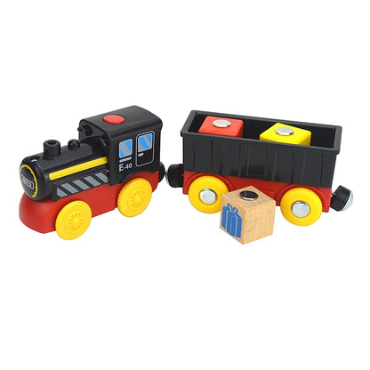 Wooden Train Toy Set Magnetic Railway Track Electric Train