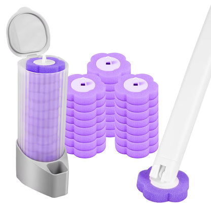 Disposable Toilet Brush Set with Holder & Refills