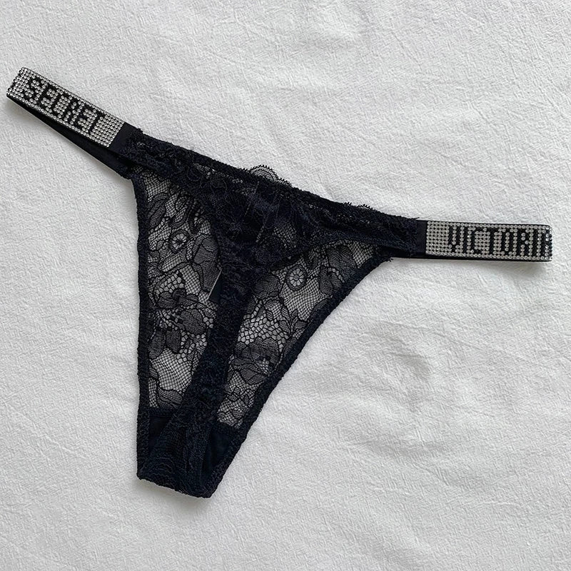 Women's Lingerie Set Wire Free Rhinestone Bra & Brief