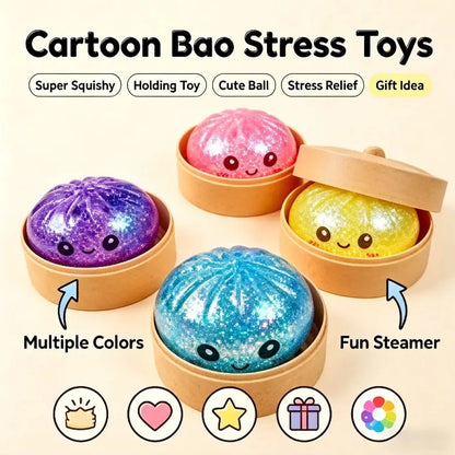 Mini Glitter Dumpling Squishy – 5–5.5cm Fidget Toy