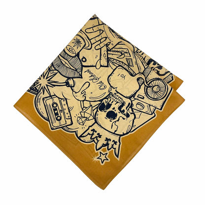 Cotton Bandana Scarf Skull Paisley Hip Hop Headband