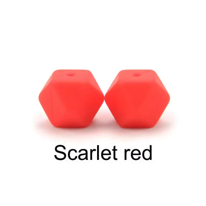 Silicone Hexagon Beads 10pcs Food Grade DIY Jewelry Making