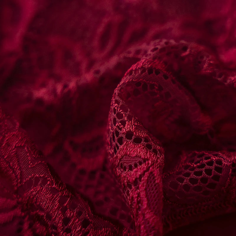 Lace Cotton Panties 3PCS Floral Embroidered Women's Briefs