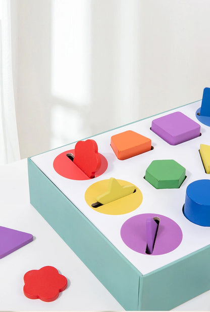 Wooden Color Sorting Toy – Shape Learning Game