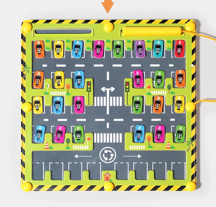 Montessori Magnetic Alphabet Maze Wooden Learning Board