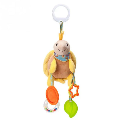 Baby Plush Rattle Toy with Teether Giraffe Zebra Handbell