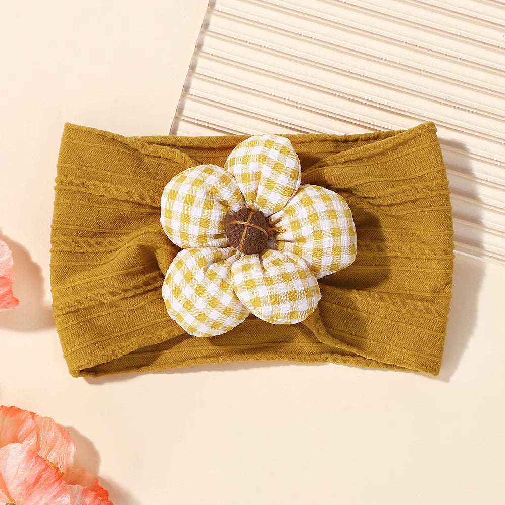 Baby Flower Headband Soft Nylon Newborn Hairband