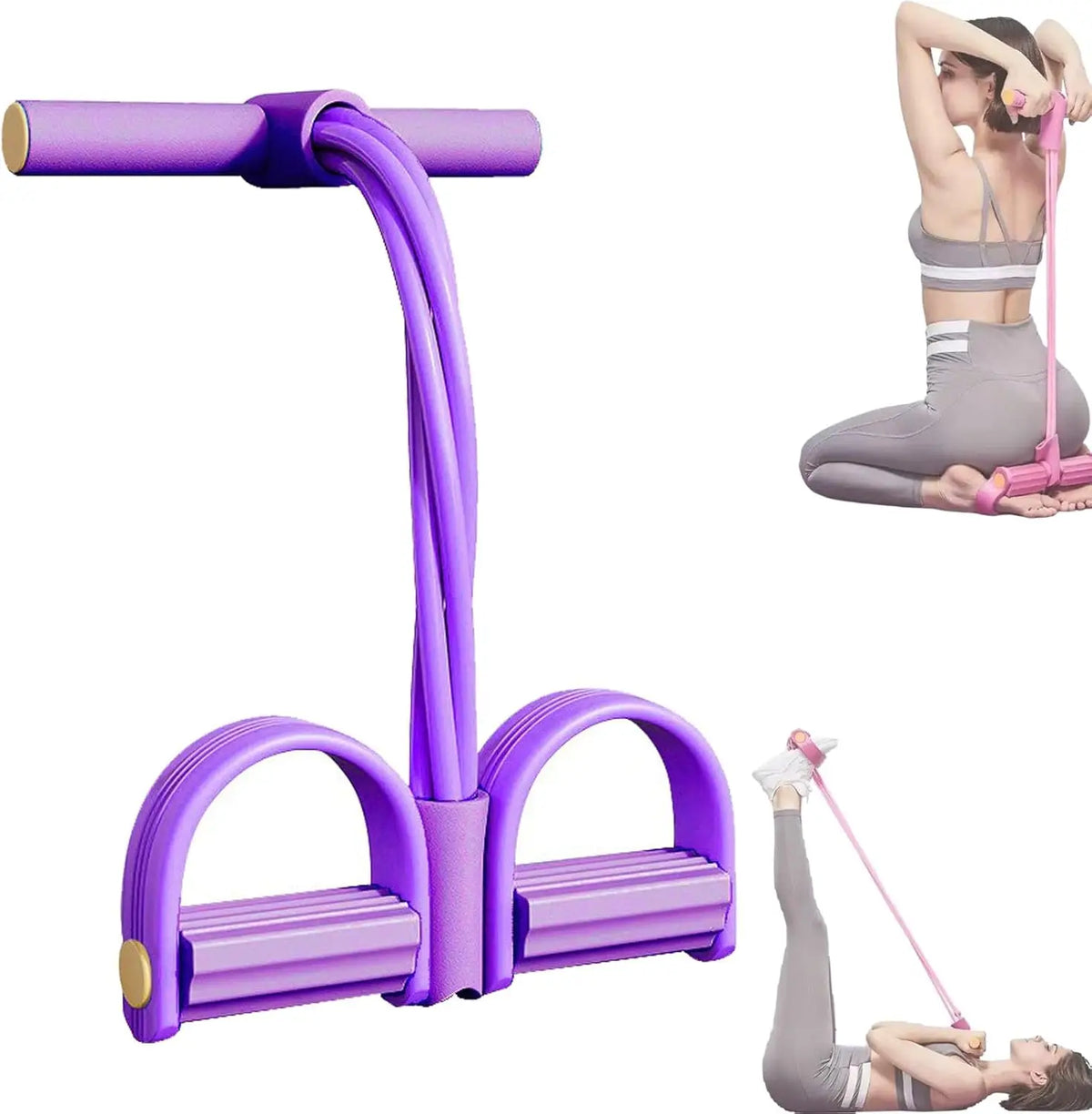 4/6-Tube Resistance Tension Bands for Yoga, Core & Full-Body Workouts