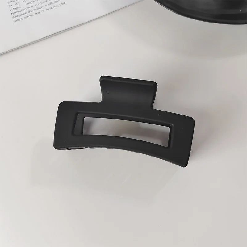Black Geometric Hair Claw Clip for Women Long Hair