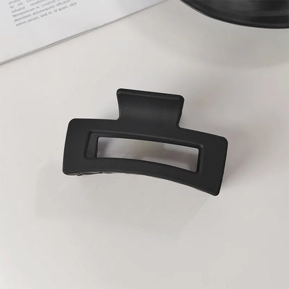 Black Geometric Hair Claw Clip for Women Long Hair