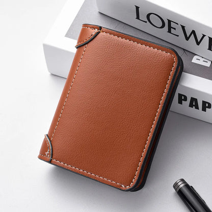 Men's Credit Card Wallet Ultra Thin PU Leather Mini Wallet