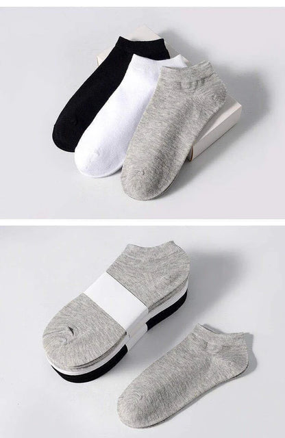 Men's Ankle Socks Breathable Cotton Sports Socks 5 Pairs