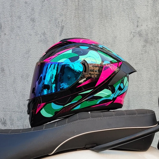 Full Face Motorcycle Helmet DOT Dual Visor Racing Helmet