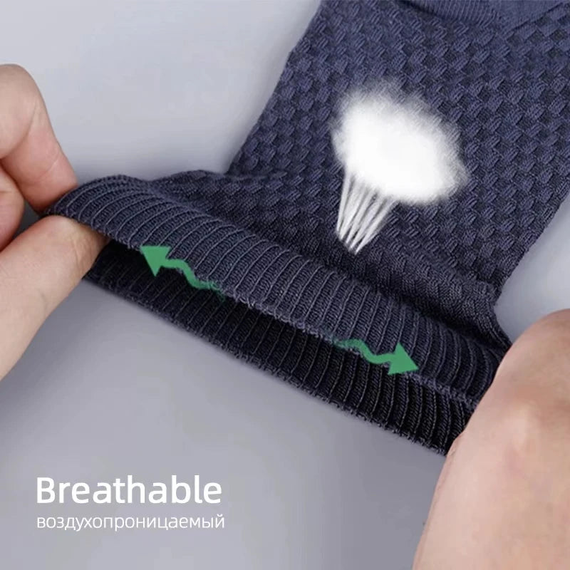 Bamboo Fiber Crew Socks Men's Breathable Business Socks