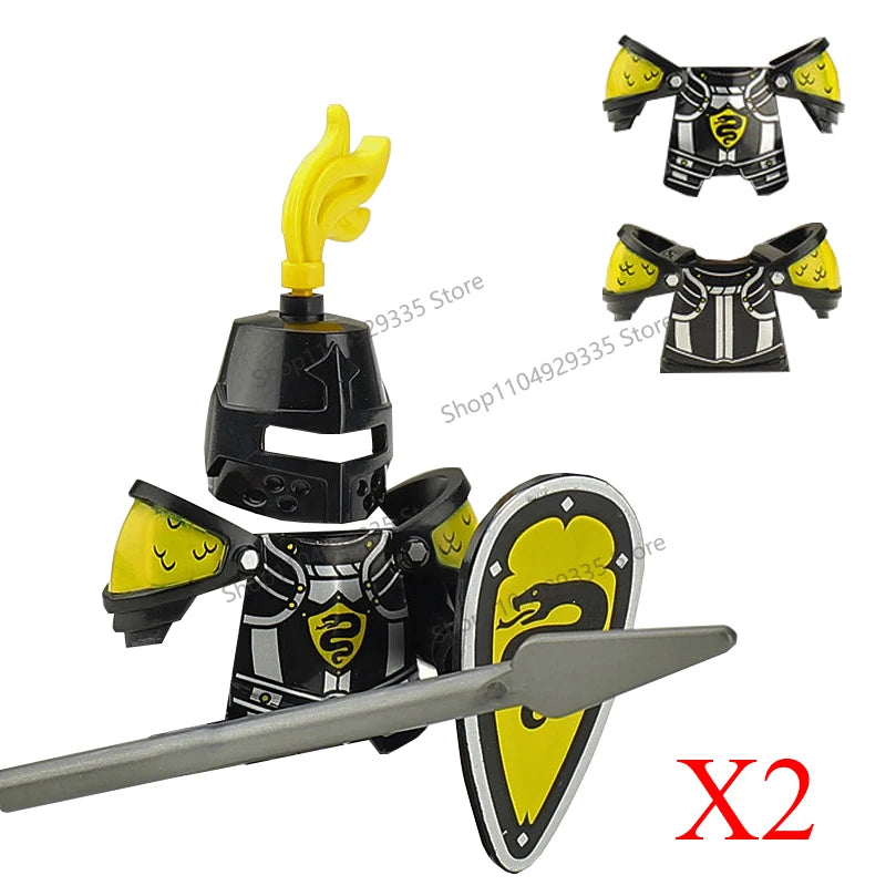 Medieval Military Soldiers Figures – MOC Castle Building Blocks