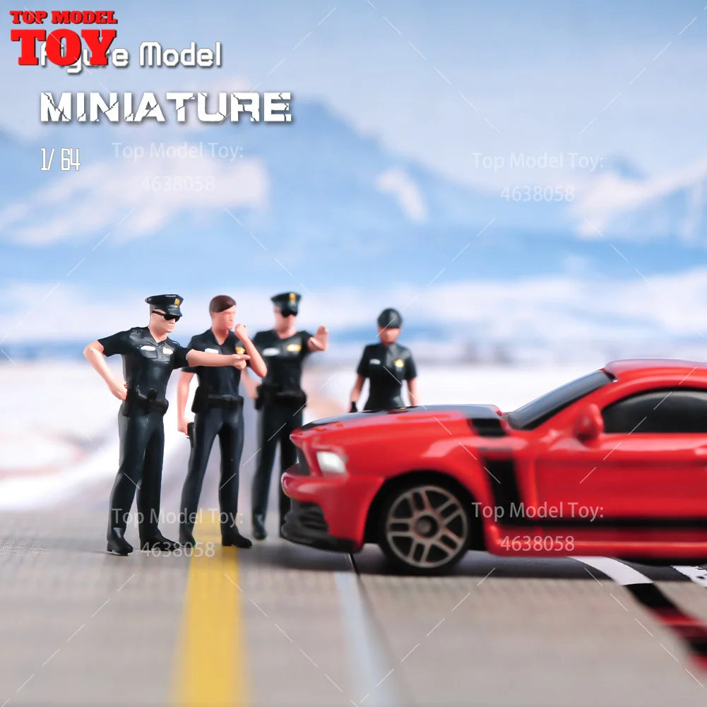 1/64 Miniature Figures Model Car Accessories Scene People Set