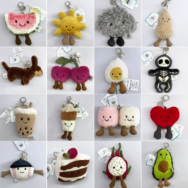 Cute Plush Keychain Soft Animal Bag Charm Pendant
