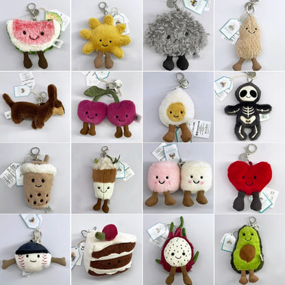 Cute Plush Keychain Soft Animal Bag Charm Pendant