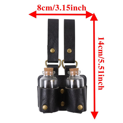 UYEE Medieval Renaissance Cork Glass Magic Bottle Belt Platform Halloween Role Playing Belt Accessories