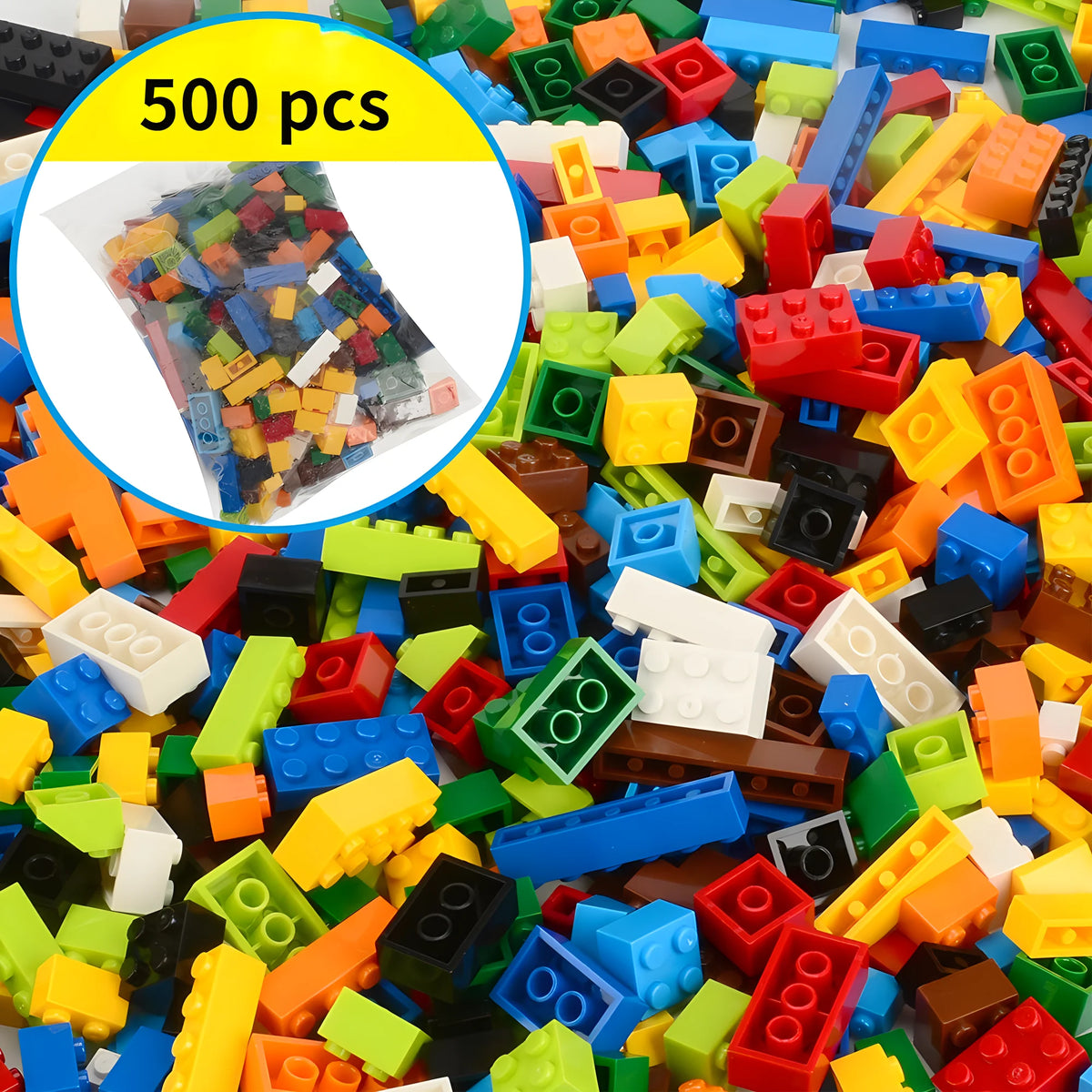 DIY Building Blocks Bulk Set 300 500 1000 Pieces Creative Bricks