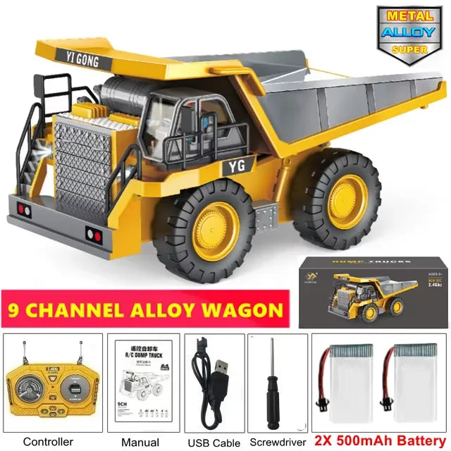 4WD RC Excavator Dump Truck Bulldozer 1:20 Remote Control Toy