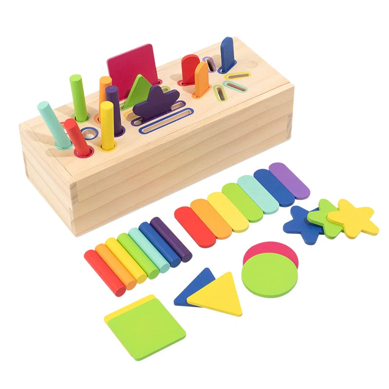 Wooden Color Sorting Toy – Shape Learning Game