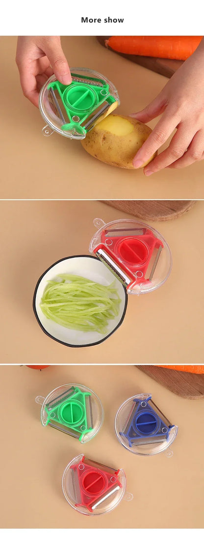 3-in-1 Stainless Steel Vegetable Peeler Set