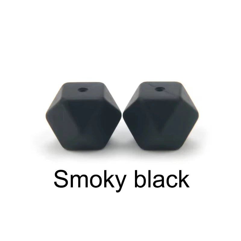 Silicone Hexagon Beads 10pcs Food Grade DIY Jewelry Making