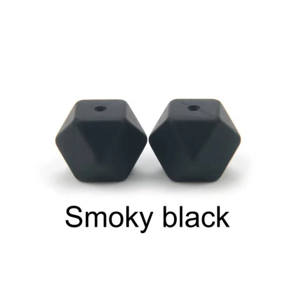 Silicone Hexagon Beads 10pcs Food Grade DIY Jewelry Making