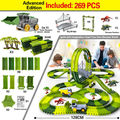 Dinosaur Racing Car Track Set