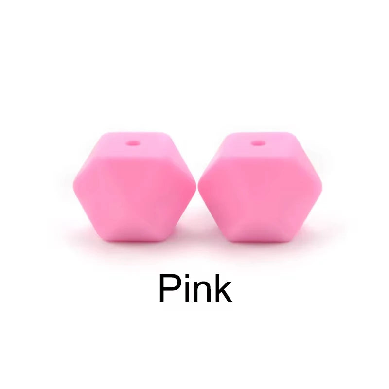 Silicone Hexagon Beads 10pcs Food Grade DIY Jewelry Making