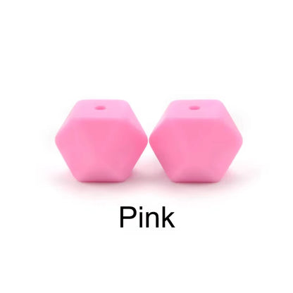 Silicone Hexagon Beads 10pcs Food Grade DIY Jewelry Making
