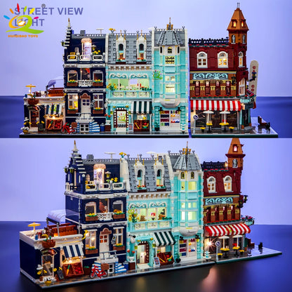 MOC City Corner Coffee Shop Micro Building Blocks