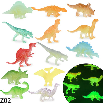 Glow in the Dark Dinosaur Toys 13/16PCS Mini Dino Set