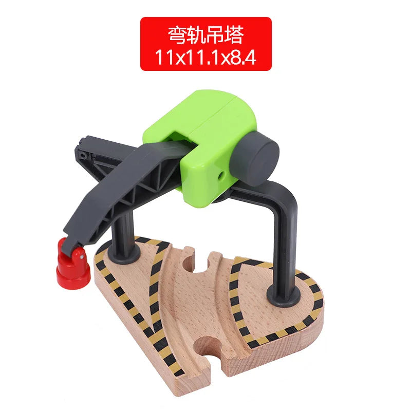 Wooden Train Track Accessories Station Airport Gas Station