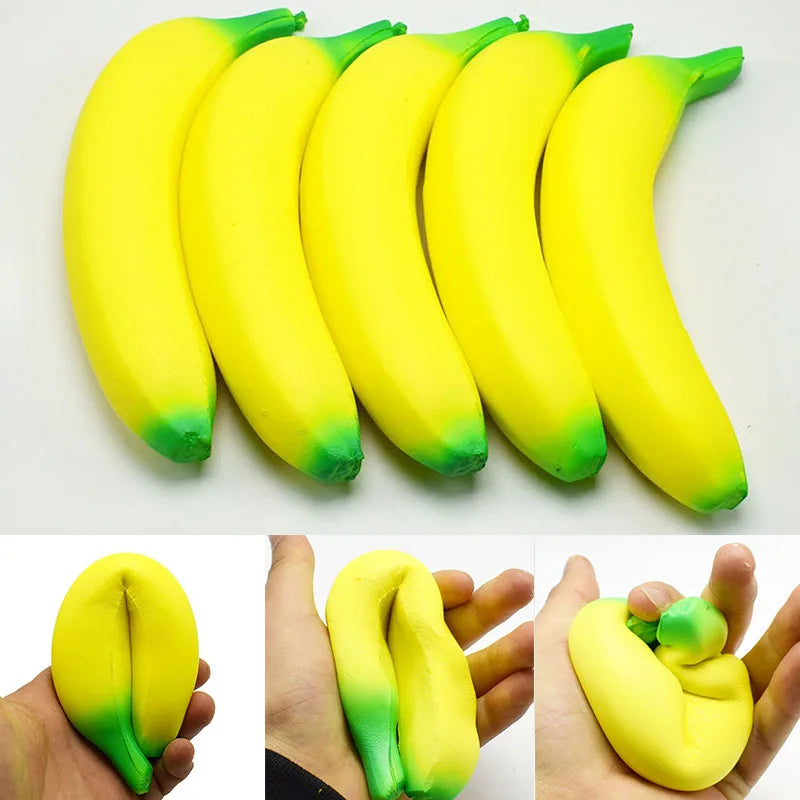 Banana Squishy Toy – Jumbo Slow Rising Stress Relief Squeeze Toy
