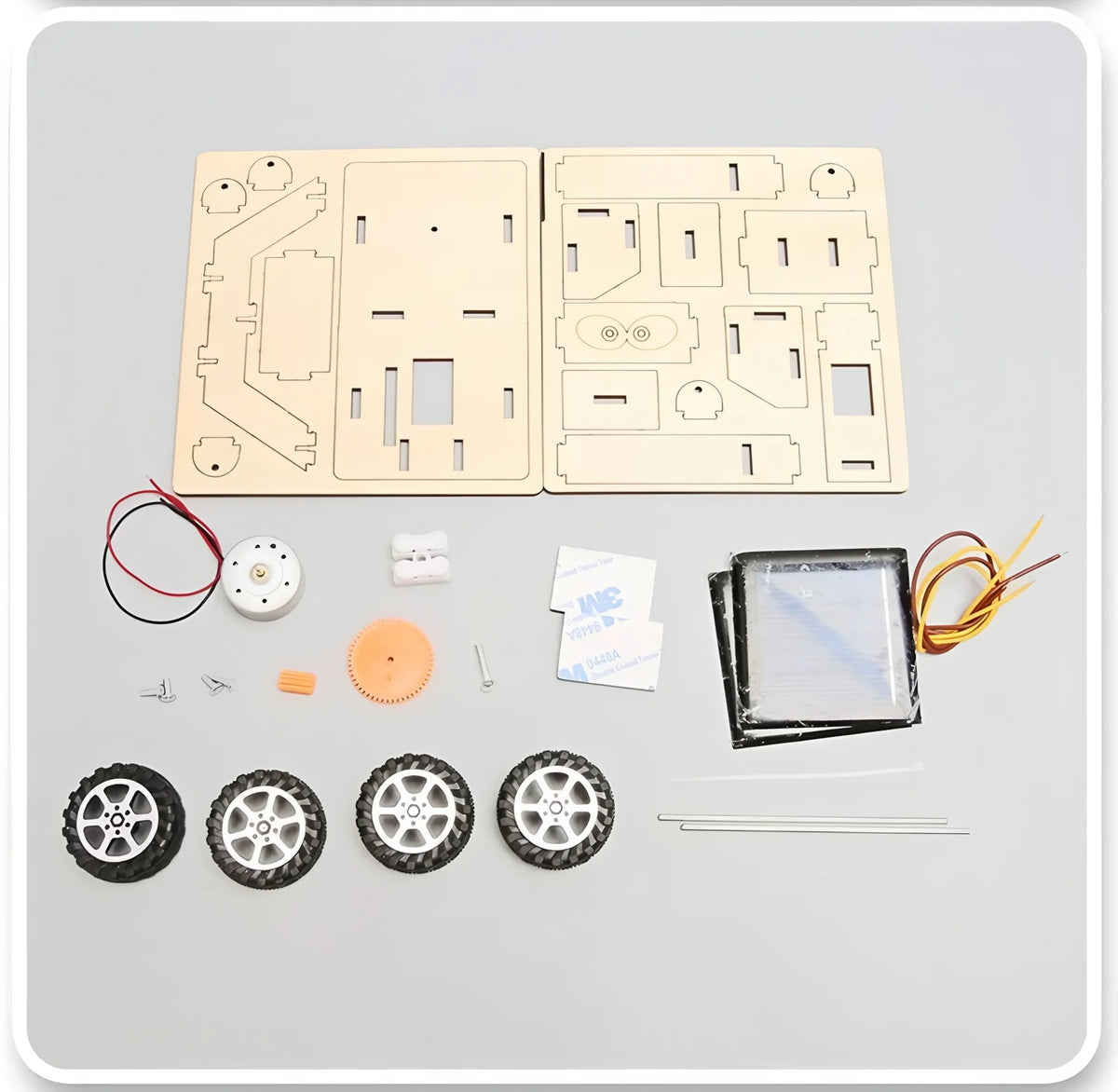Solar Car STEM Kit – DIY Wooden Educational Model