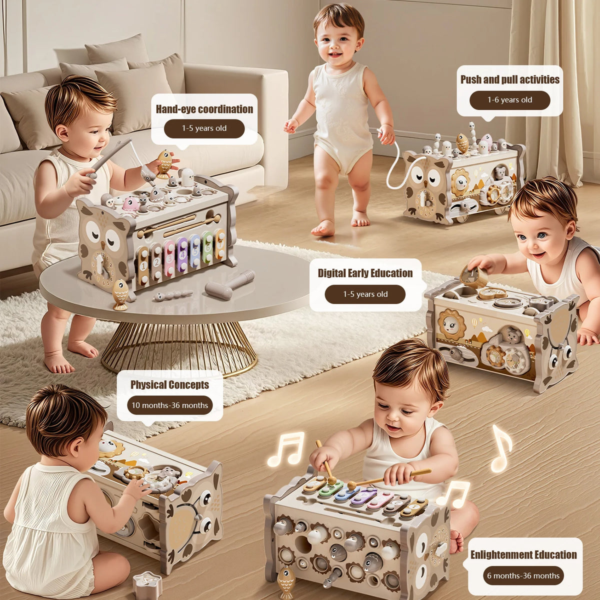Montessori Activity Cube – Sensory Busy Board & Educational Toy for Toddlers