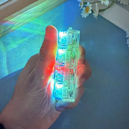LED Keyboard Keychain Fidget Toy Crystal Clicker Sensory Gadget