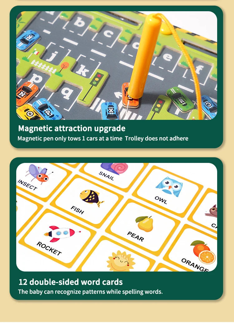 Montessori Magnetic Alphabet Maze Wooden Learning Board