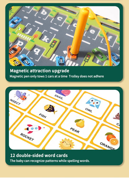 Montessori Magnetic Alphabet Maze Wooden Learning Board