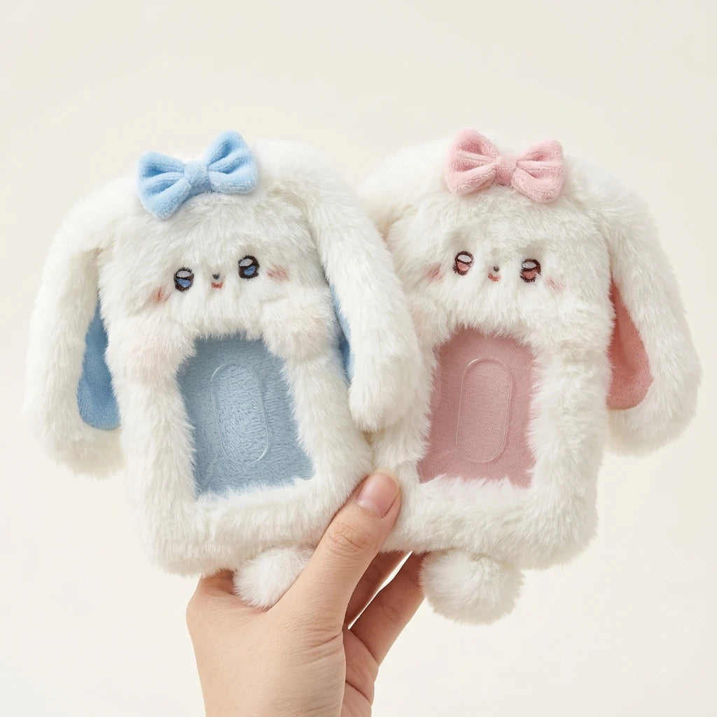 Rabbit Plush Card Holder Cute Bunny Student ID Holder