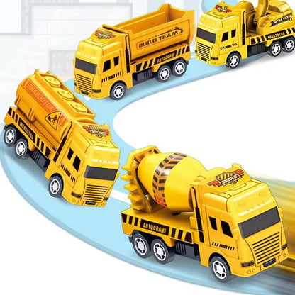 4 Pack Pull Back Construction Cars Set for Toddlers Kids