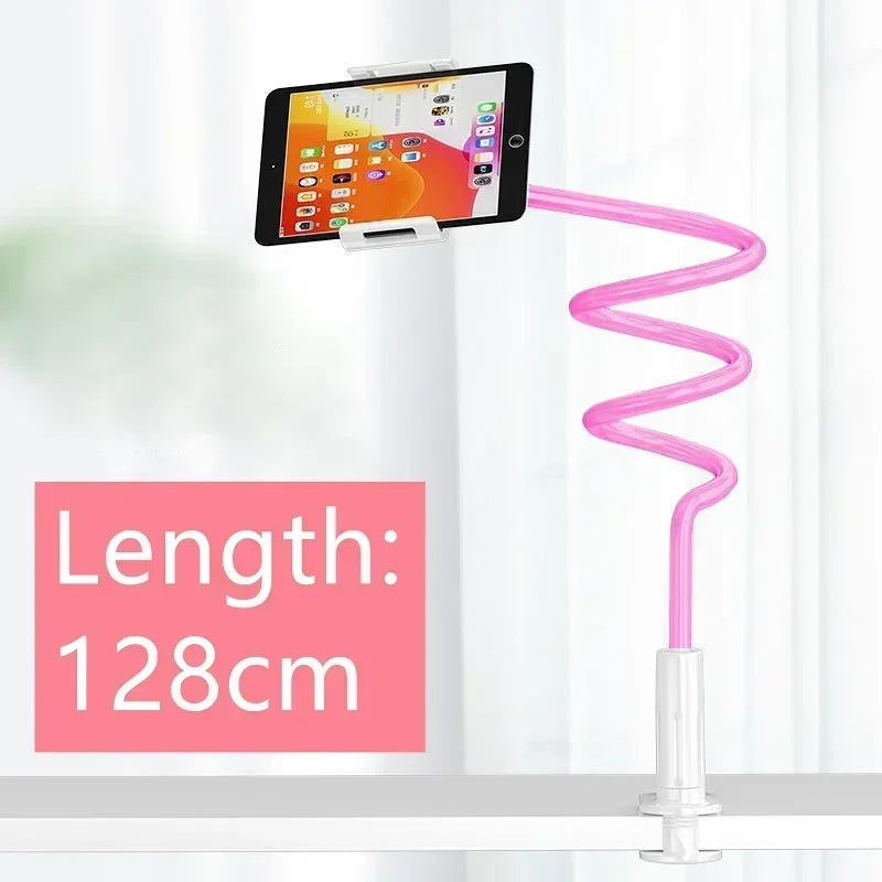 128cm Flexible Phone Holder Stand – 360° Bedside Headrest Lazy Bracket