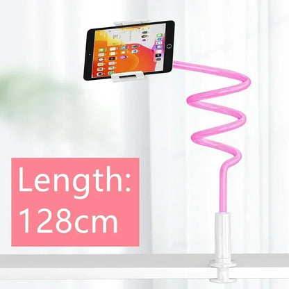 128cm Flexible Phone Holder Stand – 360° Bedside Headrest Lazy Bracket