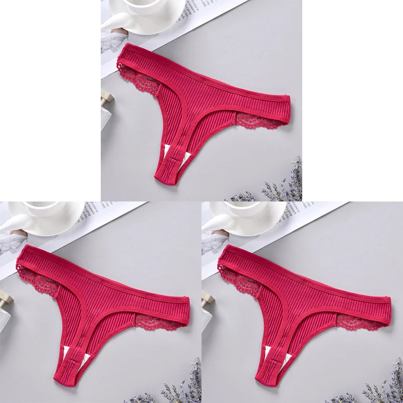Cotton G String Panties 3PCS Women's Antibacterial Thongs