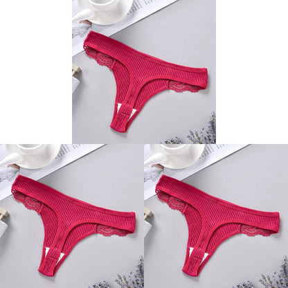 Cotton G String Panties 3PCS Women's Antibacterial Thongs